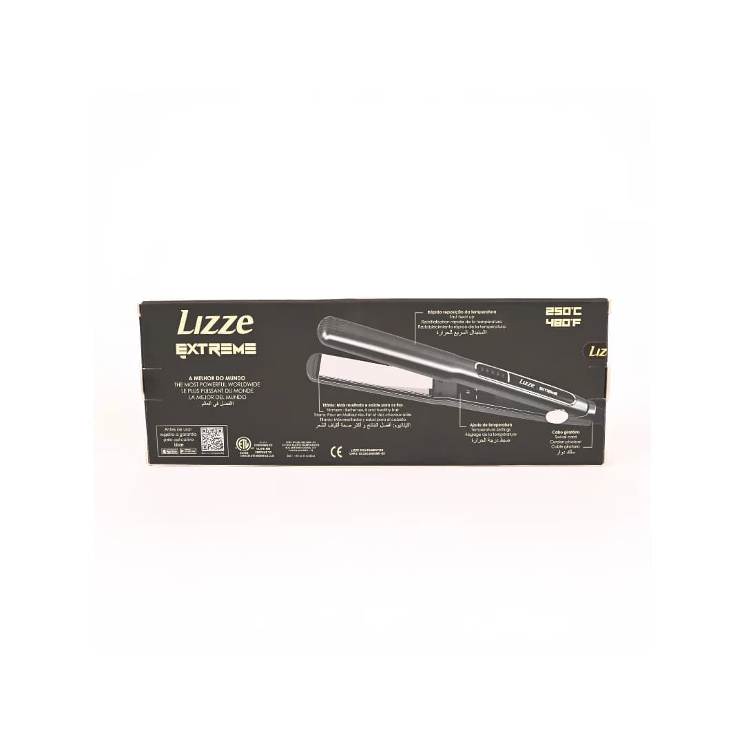Kutia e piastrës profesionale Lizze Extreme 250°C me figurën dhe specifikimet e produktit